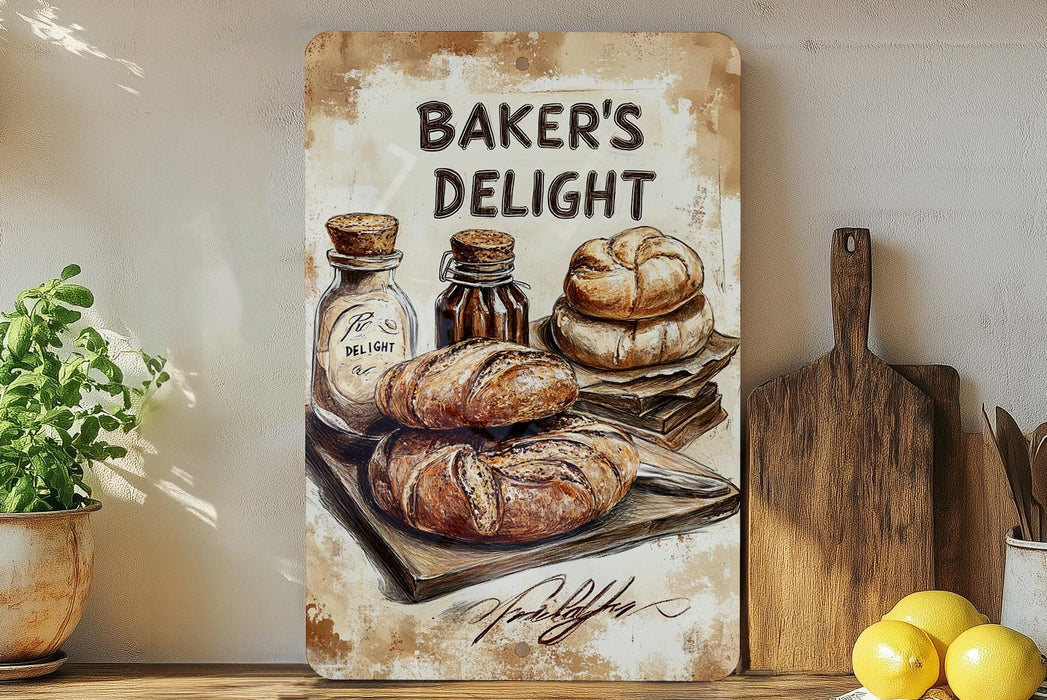 a painting of bread and butter on a shelf