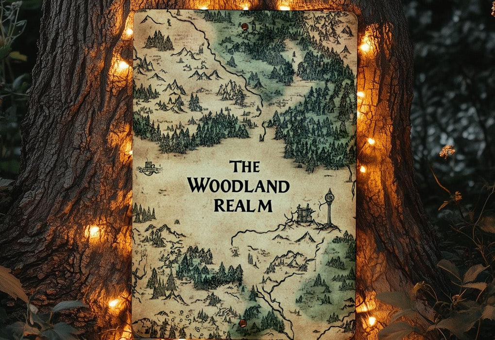 a picture of a map with lights around it
