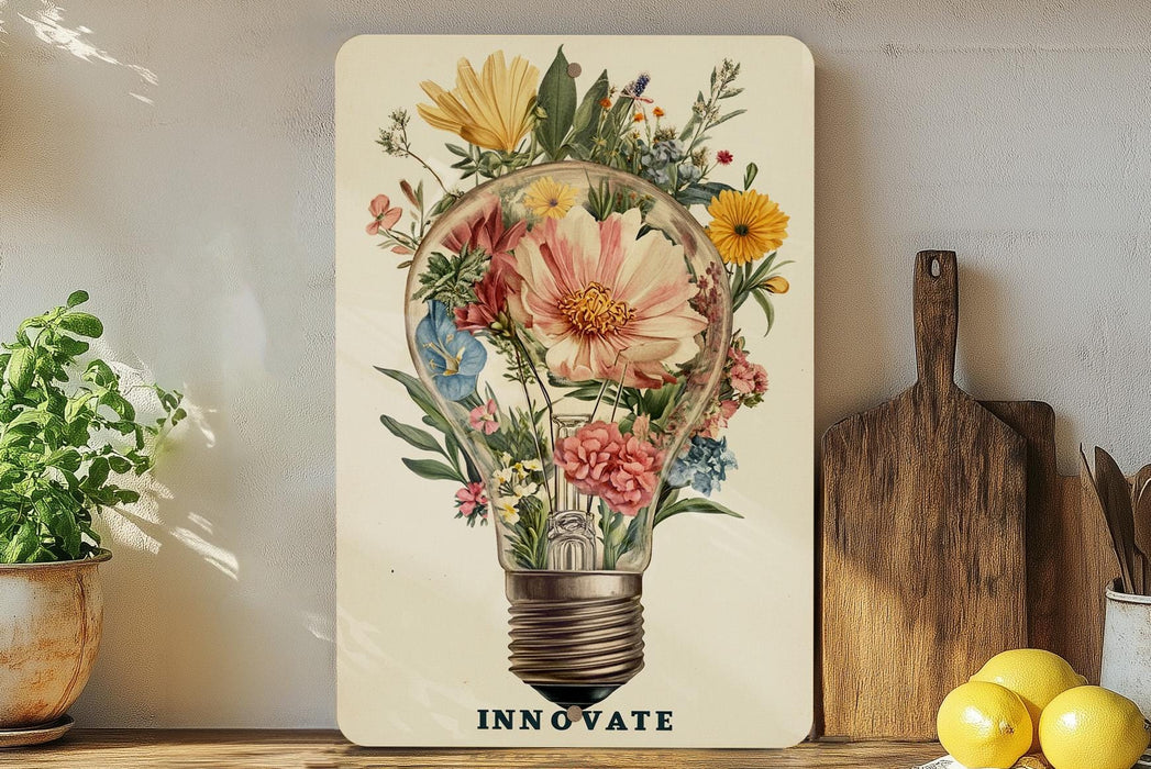 a picture of a light bulb with flowers in it