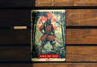 a card with a picture of a samurai on it