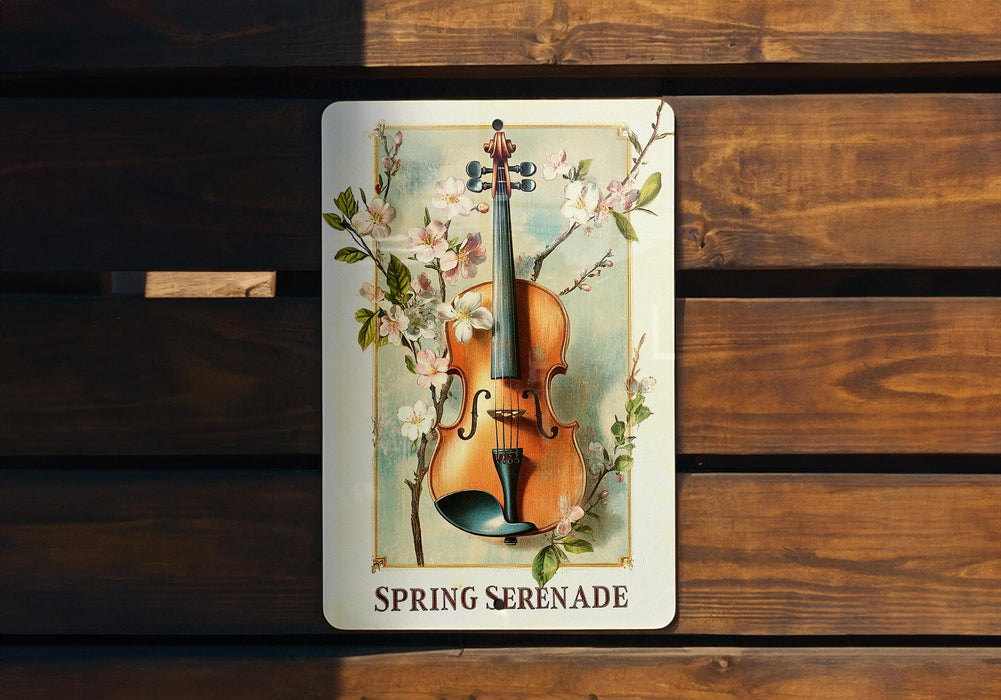 a picture of a violin with flowers on it