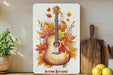 a picture of a guitar with autumn leaves on it