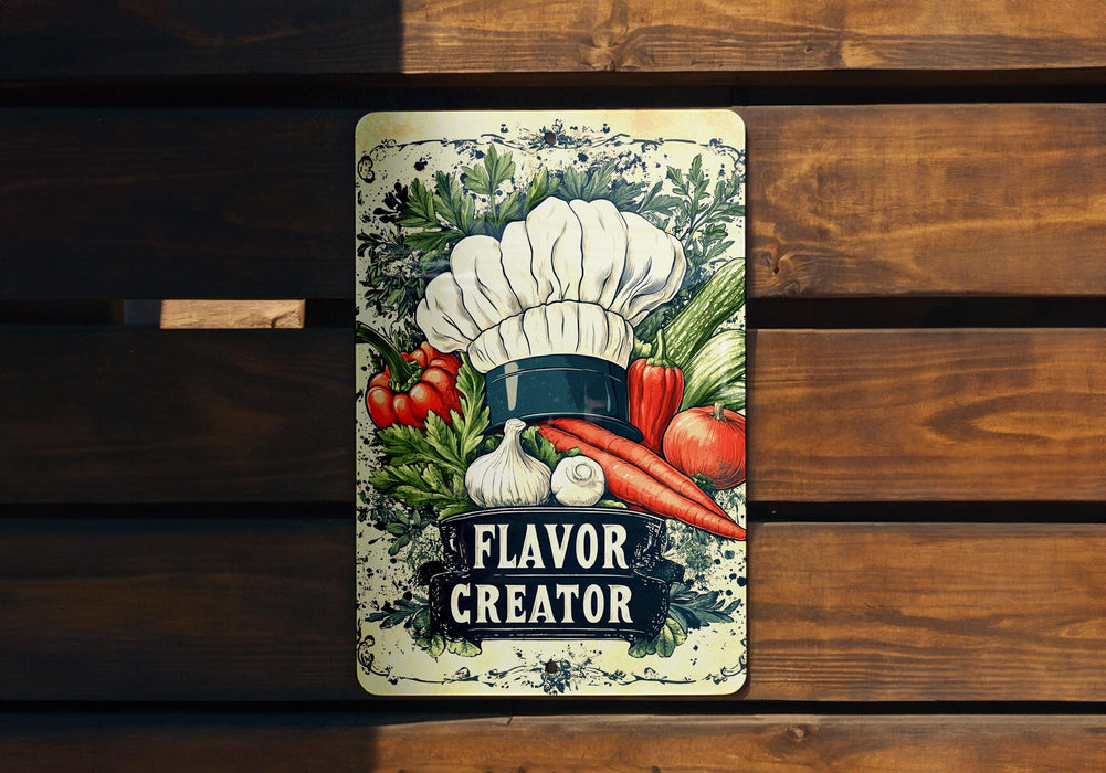 a sign that says flavor creator on it