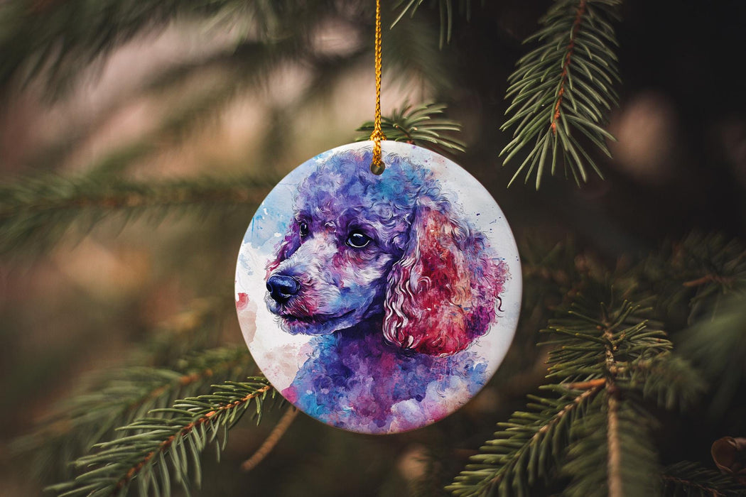 a christmas ornament hanging from a christmas tree