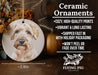 a ceramic ornament with a picture of a dog
