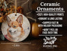 a ceramic ornament with a picture of a dog