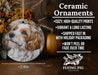 a ceramic ornament with a dog on it