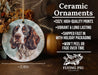 a ceramic ornament with a picture of a dog