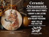 a ceramic ornament with a picture of a dog