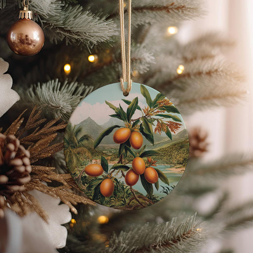 a close up of a christmas tree with ornaments
