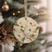 a christmas ornament hanging from a christmas tree