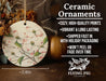 a ceramic ornament with flowers on it