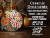 a ceramic ornament with flowers on it