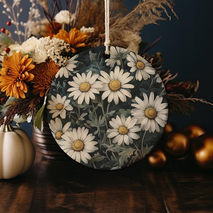 a vase filled with lots of flowers on top of a table