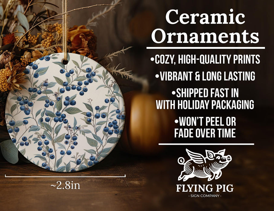 a ceramic ornament sitting on top of a wooden table
