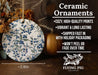 a ceramic ornament sitting on top of a wooden table