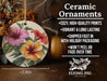a ceramic ornament with flowers on it