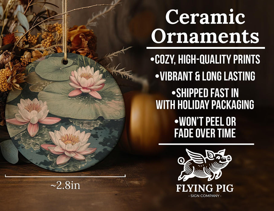 a picture of a ceramic ornament with flowers on it
