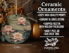 a picture of a ceramic ornament with flowers on it