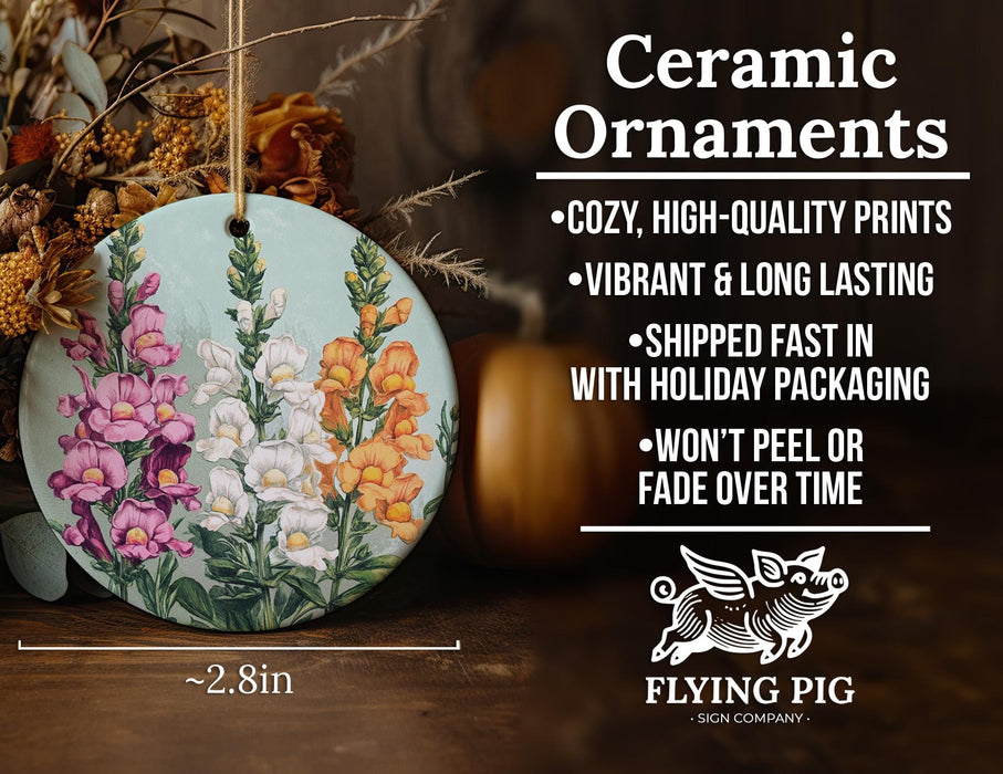 a ceramic ornament with flowers on it