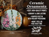 a ceramic ornament with flowers on it