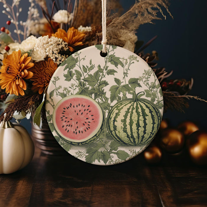 a plate with a watermelon design on it