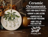 a ceramic ornament with a floral design on it