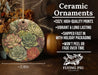 a ceramic ornament with succulents on it