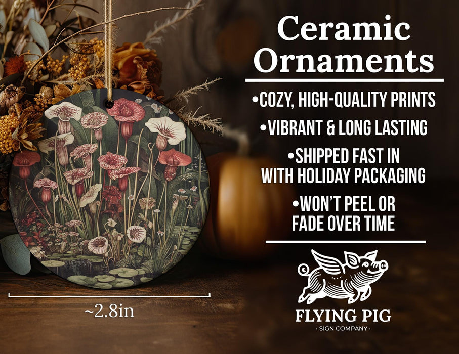 a ceramic ornament with flowers on it
