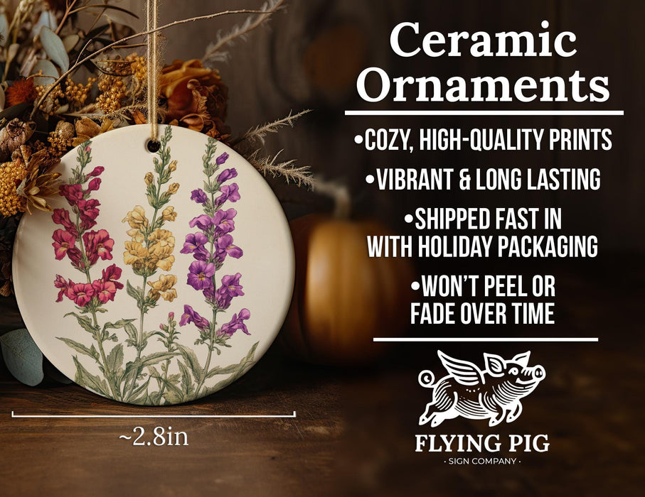 a ceramic ornament with flowers on it