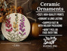 a ceramic ornament with flowers on it