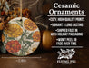 a ceramic ornament with a floral design on it