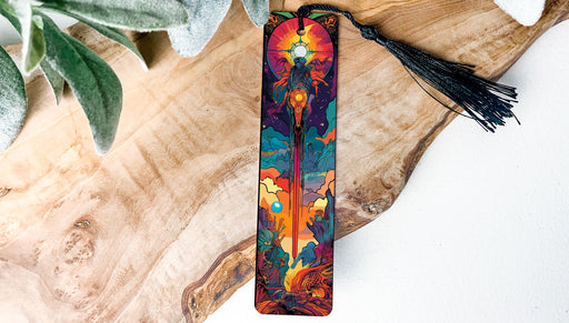 a pair of skis sitting on top of a wooden table