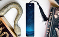 a bookmark with a picture of a snake on it
