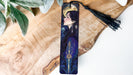 a bookmark with a picture of a woman on it