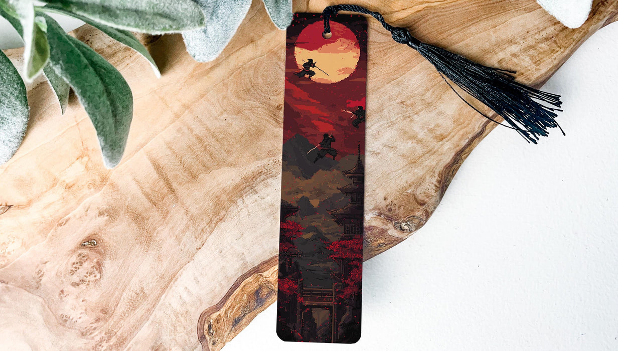 a bookmark with a picture of a sunset on it