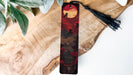 a bookmark with a picture of a sunset on it