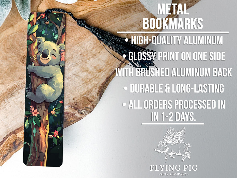 a bookmark with a koala bear on it