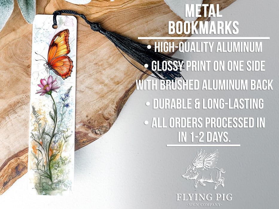 a bookmark with a picture of a butterfly on it