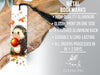 a bookmark with an image of a hedge holding an apple