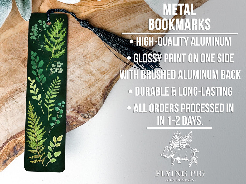 a bookmark with a fern design on it