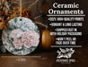 a ceramic ornament with flowers on it