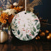 a ceramic ornament with a floral design on it