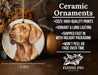 a ceramic ornament with a brown dog on it