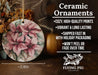 a ceramic ornament with flowers on it