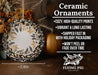 a ceramic ornament sitting on top of a wooden table
