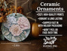 a ceramic ornament with flowers on it