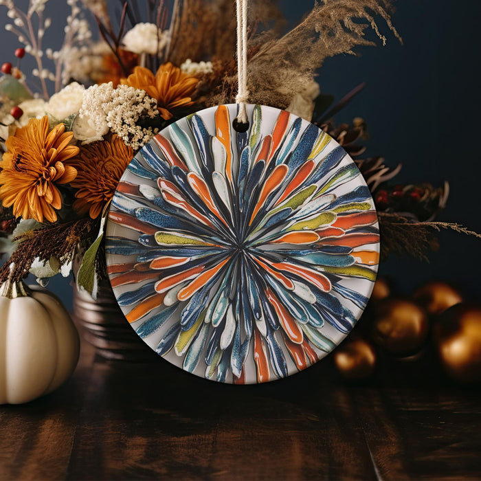 a vase filled with flowers and a decorative plate