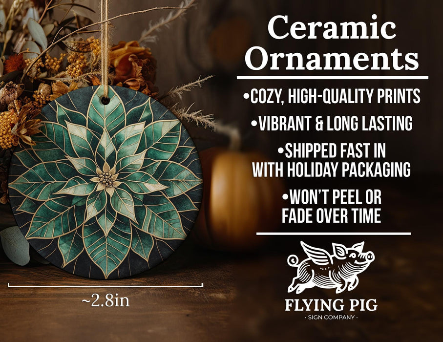 a ceramic ornament sitting on top of a wooden table