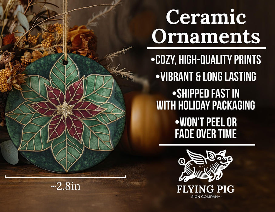 a ceramic ornament sitting on top of a wooden table